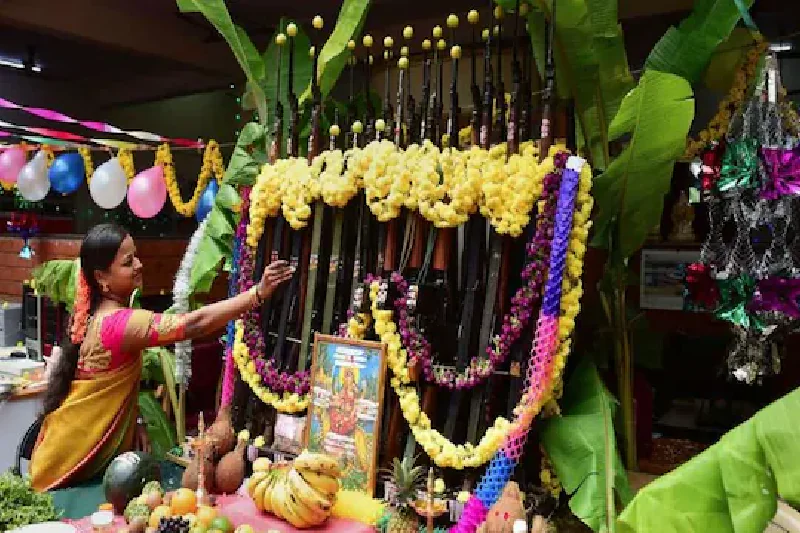 ayudha pooja celebrating