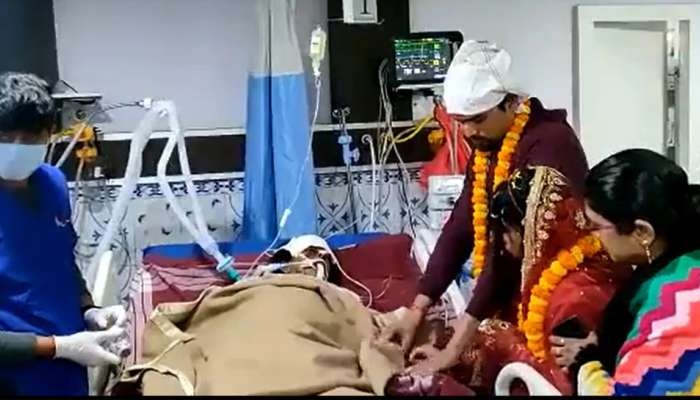 To fulfil ailing mother’s last wish daughter gets married in hospital