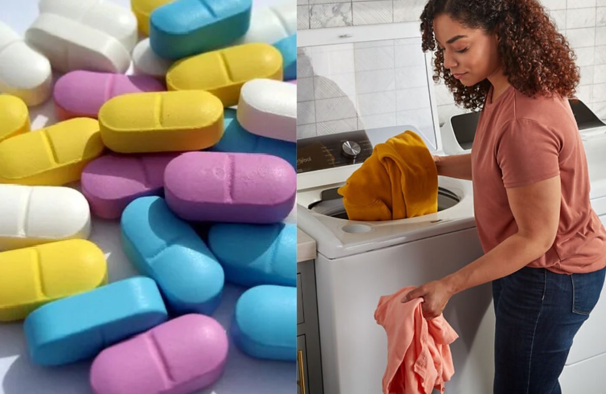Use pain killers tablets to wash dirty clothes