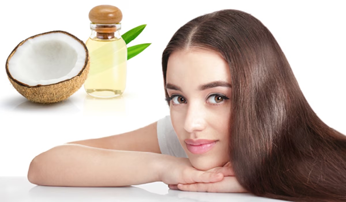 apply lime juice and coconut oil for long and dark hair