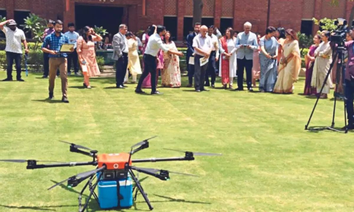 ICMR conducts successful trial run of blood bag delivery under iDrone initiative