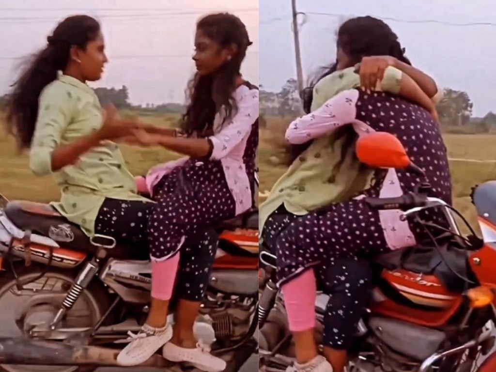 Viral Video Of Girls Kissing On Bike Sparks Outrage