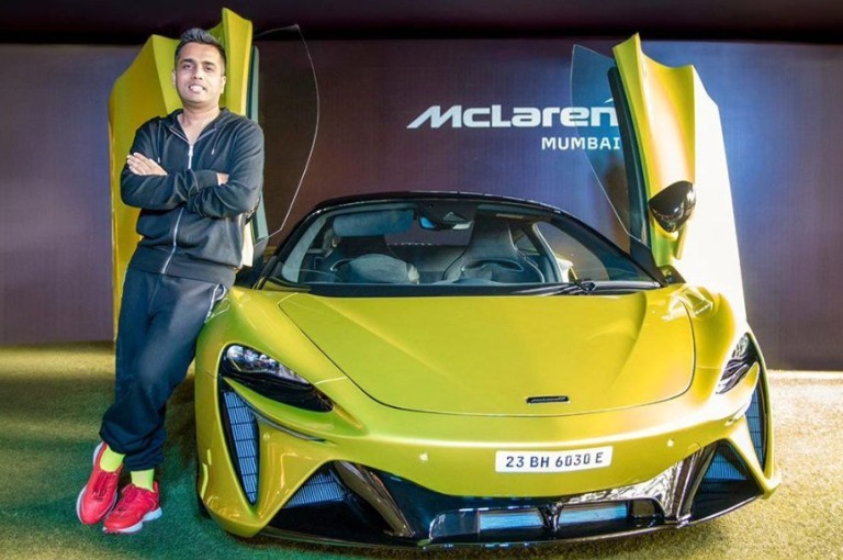 Abhishek Agarwal, the founder and CEO of luxury fashion house Purple Style Labs, has become the first person in India to own McLaren's Artura