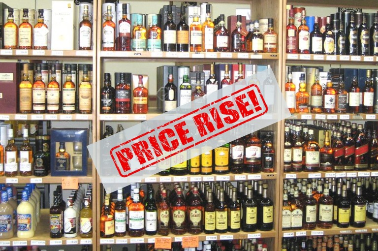 The price of liquor has increased by 20% from today in karnataka
