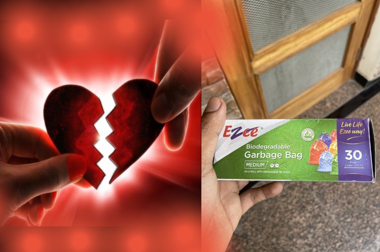 Man gets garbage bag as gift from his ex