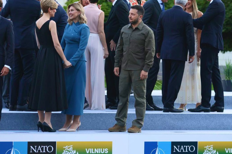 Volodymyr Zelenskyy 'Standing Alone' Viral Photo From NATO Summit
