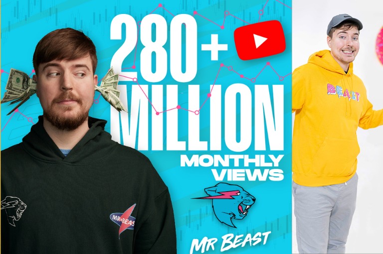 worlds second biggest YouTuber mr beast net worth and monthly income