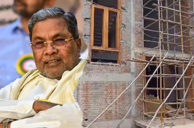CM Siddaramaiah's new house is being constructed in the 85×120 site on the double road of Kuvempu Nagar in Mysuru.