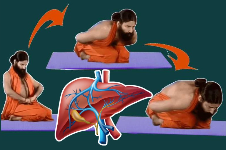 Yoga asanas for liver health explained in kannada