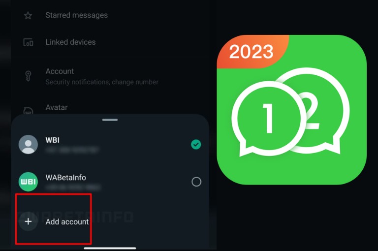 multiple account in one device feature in whatsapp