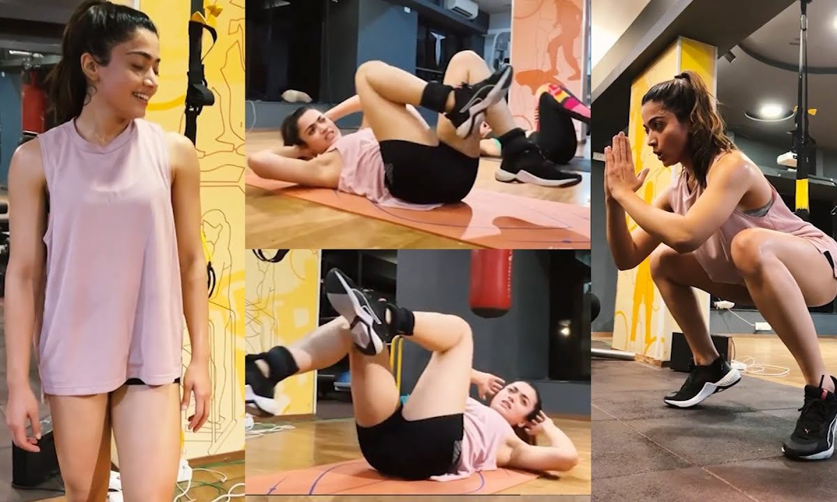Rashmika Mandanna shared a workout video