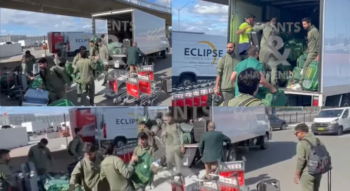 PAK cricketers loading kitbag in truck after landing in Australia goes viral