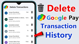 Permanently delete transaction history in Google Pay