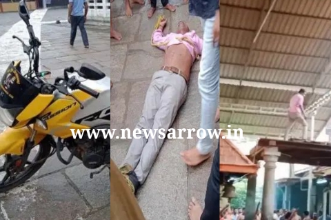Mangalore : ಇತಿಹಾಸ ಪ್ರಸಿದ್ಧ ಕದ್ರಿ ದೇಗುಲದಲ್ಲಿ ಯುವಕನ ಹುಚ್ಚಾಟ – ಅಣ್ಣಪ್ಪ ದೈವದ ಗುಡಿಯ ಬಾಗಿಲಿಗೆ ಒದ್ದು ಕಡ್ತಲೆ ಹಿಡಿದು ನಿಂತ..!!