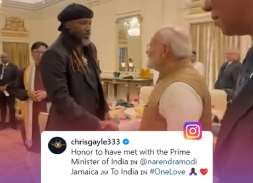 Chris Gayle meets PM Modi