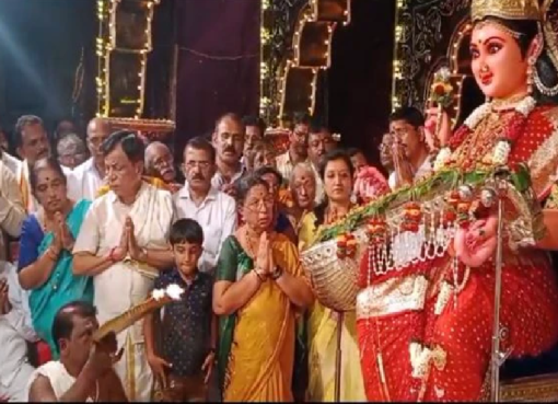ಶಾರದೆ ಪ್ರತಿಷ್ಠಾಪನೆ; ಮಾಜಿ ಸಚಿವ ಜನಾರ್ದನ ಪೂಜಾರಿ ಅವರಿಂದ ಕುದ್ರೋಳಿ ದಸರಾ ಉದ್ಘಾಟನೆ inaugurates kudroli dasara