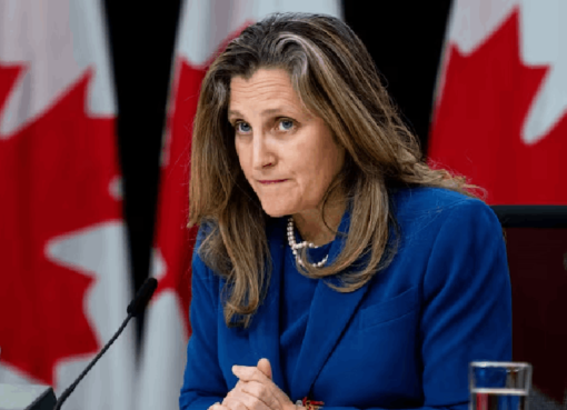 ಜಸ್ಟಿನ್ ಟ್ರುಡೊಗೆ ದೊಡ್ಡ ಹೊಡೆತ; ಕೆನಡಾ ಉಪ ಪ್ರಧಾನಿ ರಾಜೀನಾಮೆ chrystia-freeland